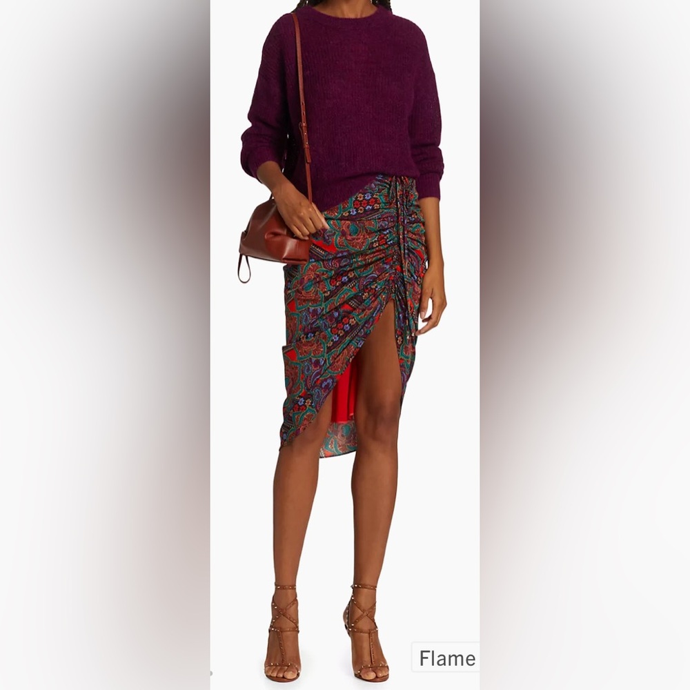 Veronica Beard Ari Silk blend midi Skirt Sz 4 $468 nwt